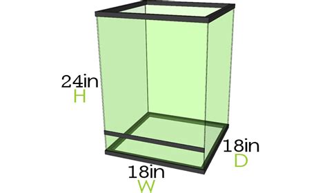 18 x 18 x 30 electric enclosure|18x18x24 terrarium gallons.